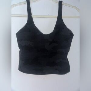 lululemon 360 heritage black camo align tank, sz 6